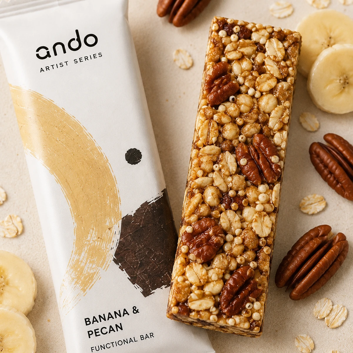 Крупный план Banana and Pecan
